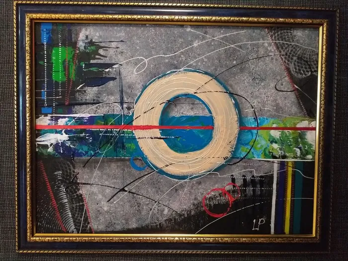 Пеунова Елена Павловна ,  Орбита планеты Z. Масло. Холст.35х45.  г. Джанкой.