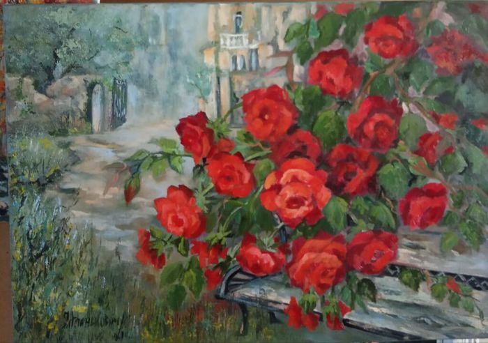 Алые розы. Автор Наталья Астанькович